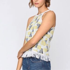 Anthropologie Fate Kenzie fringe sweater tank S